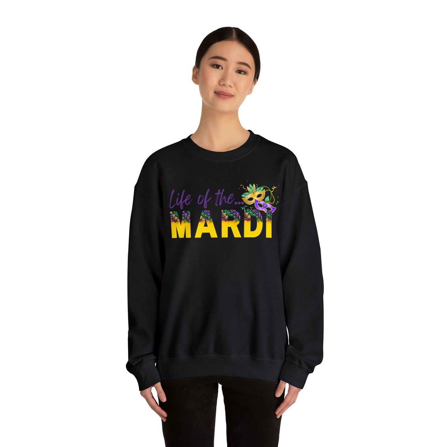 Life Of The Mardi Gras Unisex Mardi Gras Crewneck Sweatshirt