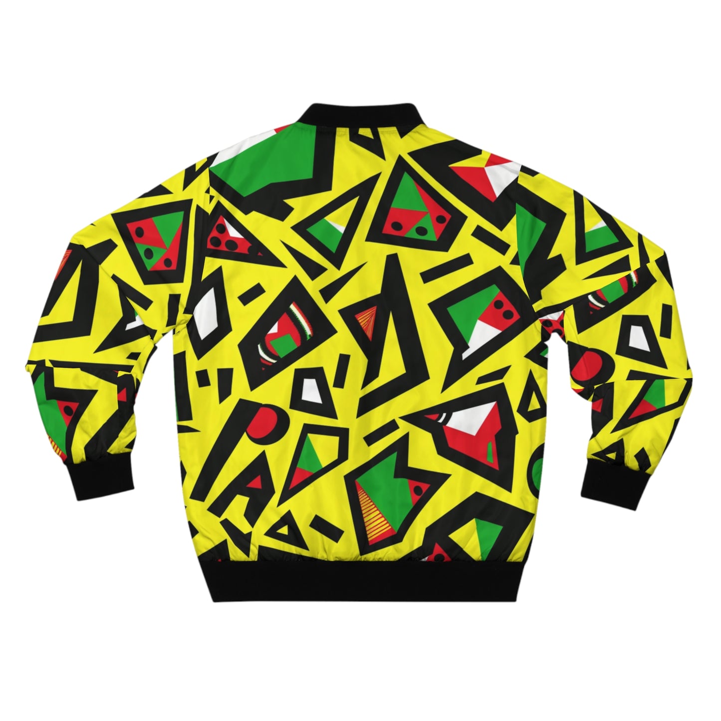 Urban Pop Art Men's Bomber Jacket | Vibrant African Tribal Pattern | Bold Fashion