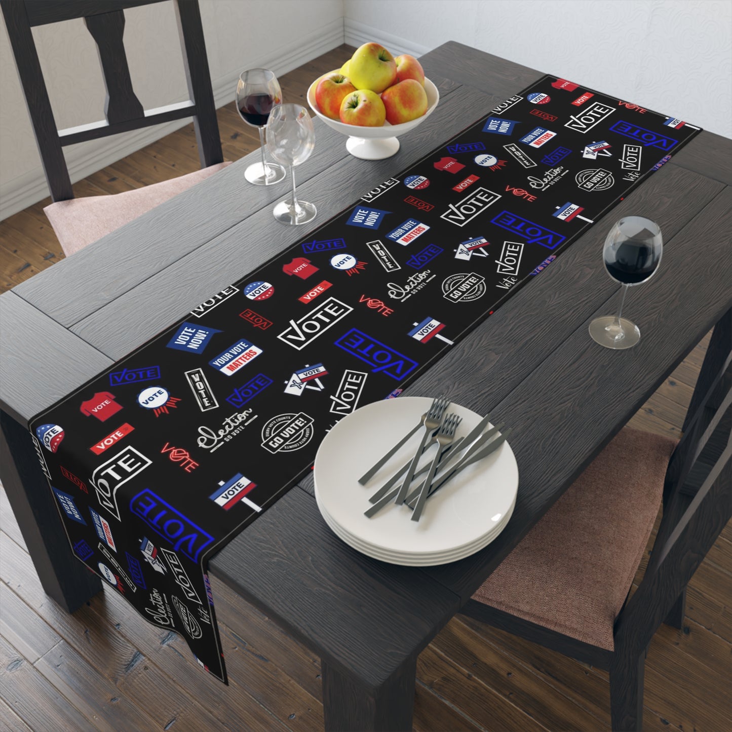 2024 Election Campaign-Inspired Table Runner: Sophisticated Political Dining Decor