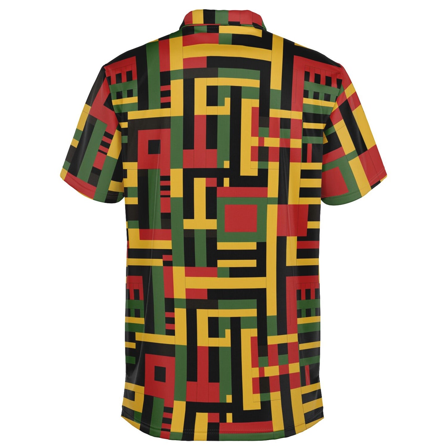 African Kente Cloth Print Men's Golfing Polo Shirt