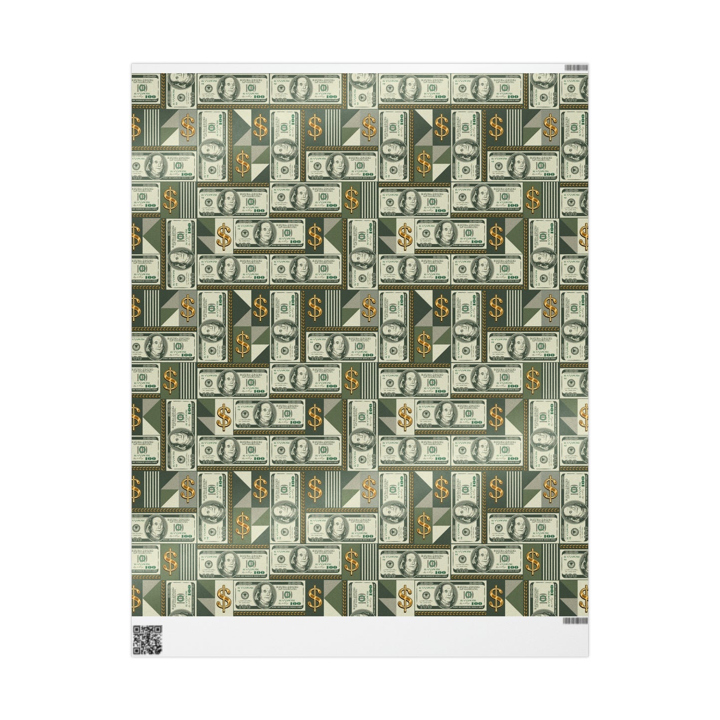 One Hundred Dollar Money Print Wrapping Paper | Show Me The Money Gift Wrap