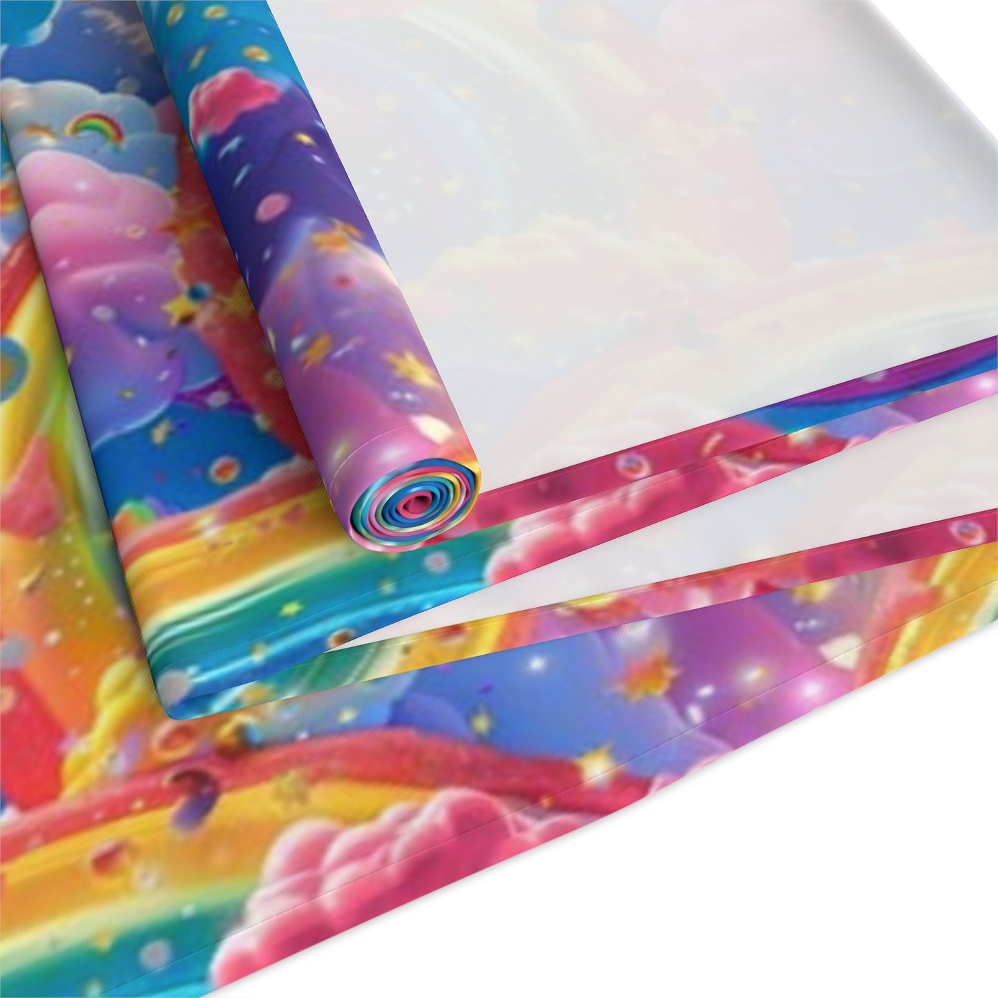 Enchanted Rainbow Table Runner, Whimsical Decor for Baby Showers and Children's Birthday Parties