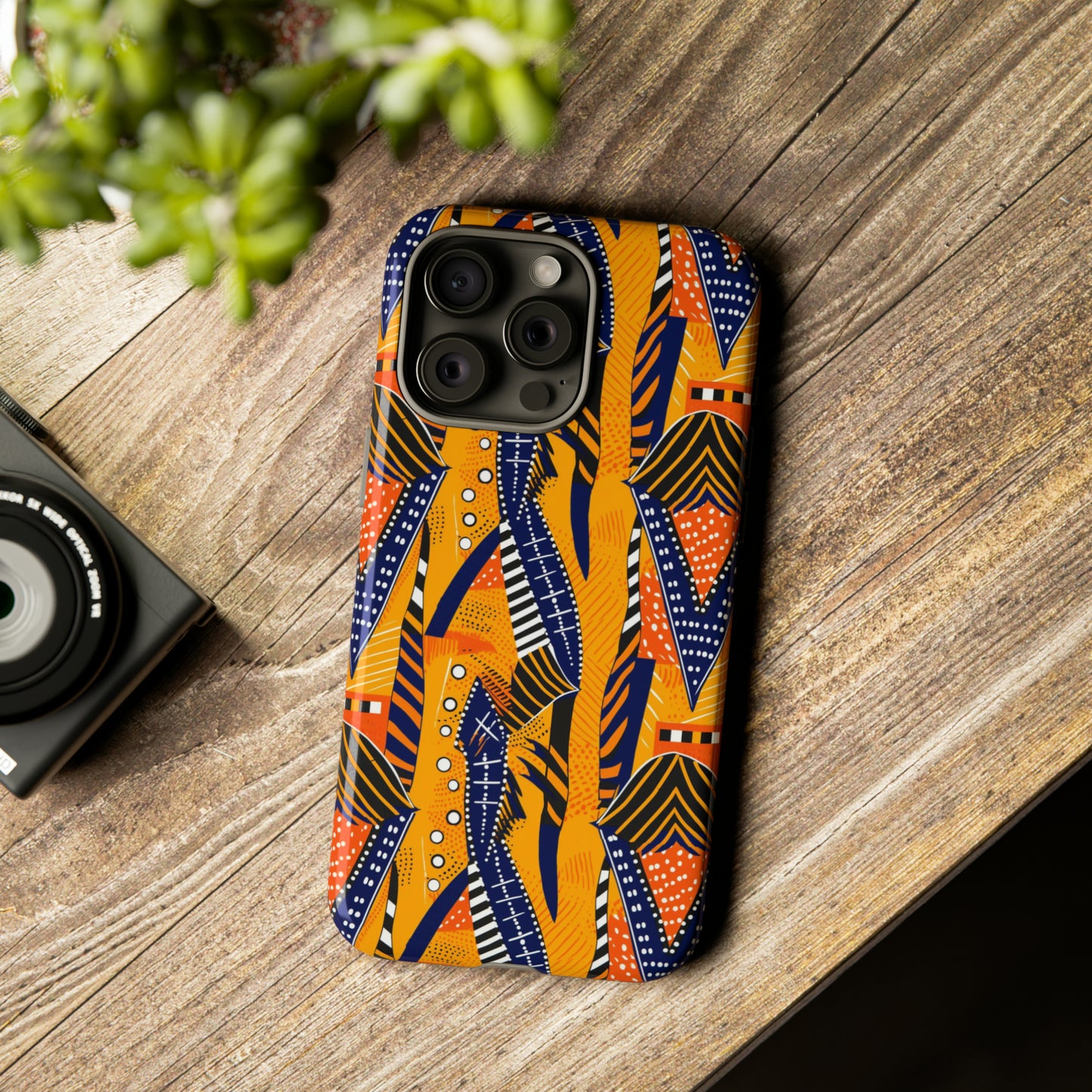 African Kente Print Tough Phone Case For iPhone, Samsung, Pixel