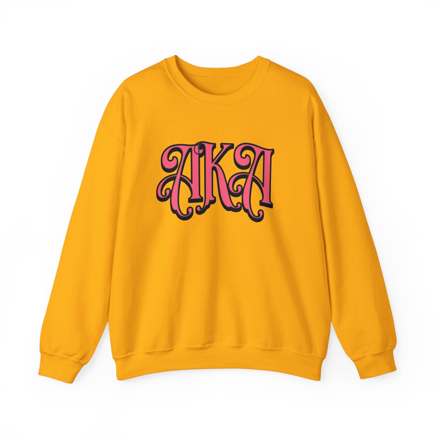 AKA Pink Floral Sweatshirt - Cozy Unisex Heavy Blend Crewneck for Sorority Sisters