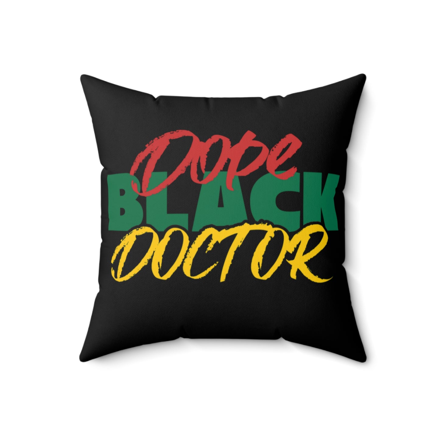 Dope Black Doctor Indoor Pillow, Doctor Office Decor Accent, MD Appreciatrion Gift