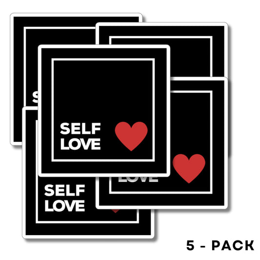 Self Love Vinyl Stickers 5-Pack - Durable & Glossy Stickers with Strong Adhesive