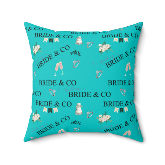 Tiffany Robins Egg Blue Square Throw Pillow, Matching Bridal Shower Tiffany Blue Home Decor