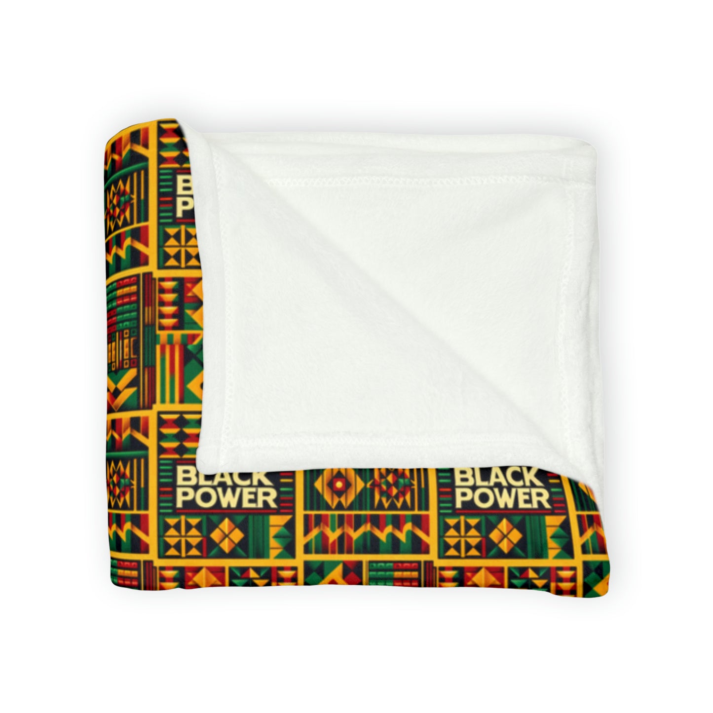 Black Power Kente Cloth Print Throw Cover, Pro Black Tribal Print Home Decor