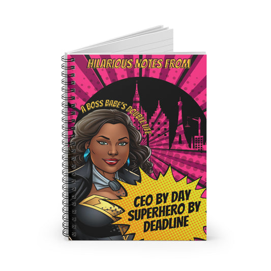 Black Woman CEO by Day Black Woman Superhero By Night Superhero Notebook