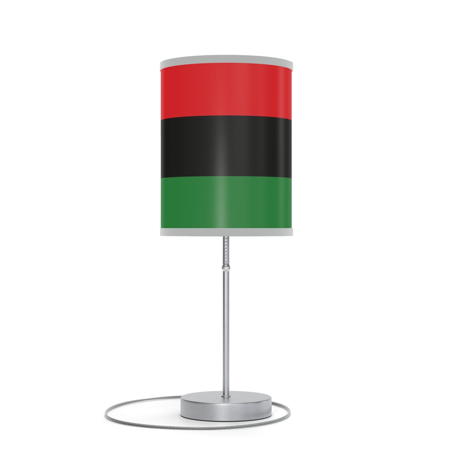 Red Black and Green Pan African Flag Lamp on a Stand, US|CA plug