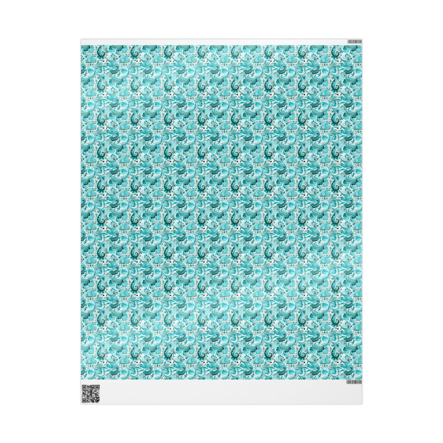 Robins Egg Blue Paisley Print Gift Wrap, Something Blue Gift Box, Wedding, Bridal Shower Wrapping Paper