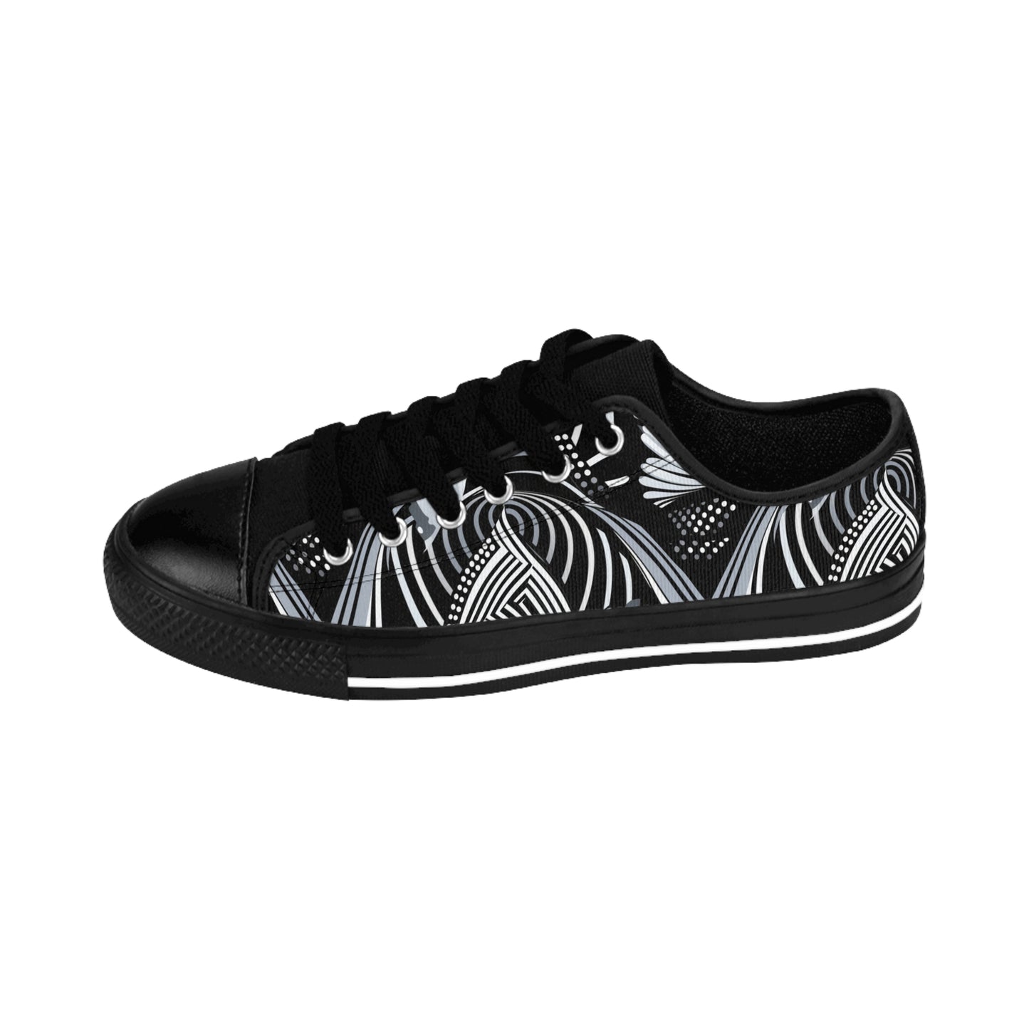 Art deco, nature-inspired Men's Low Top Shoes, Art Nouveau Style Mens Shoe