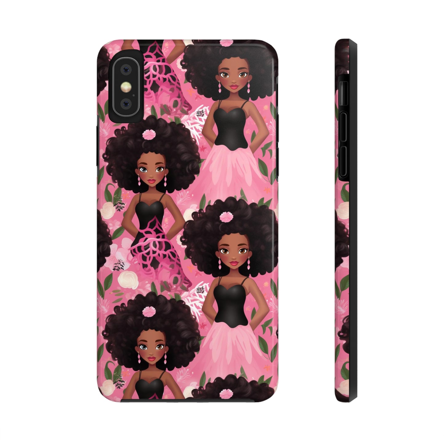 Black Baby Doll Tough iPhone Case, African American Doll iPhone Case iPhone 7-14