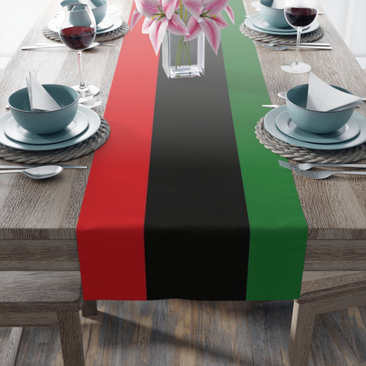 Red Black and Green Reusable Table Runner, Garvey Cotton Table Runner, RBG Flag Decor