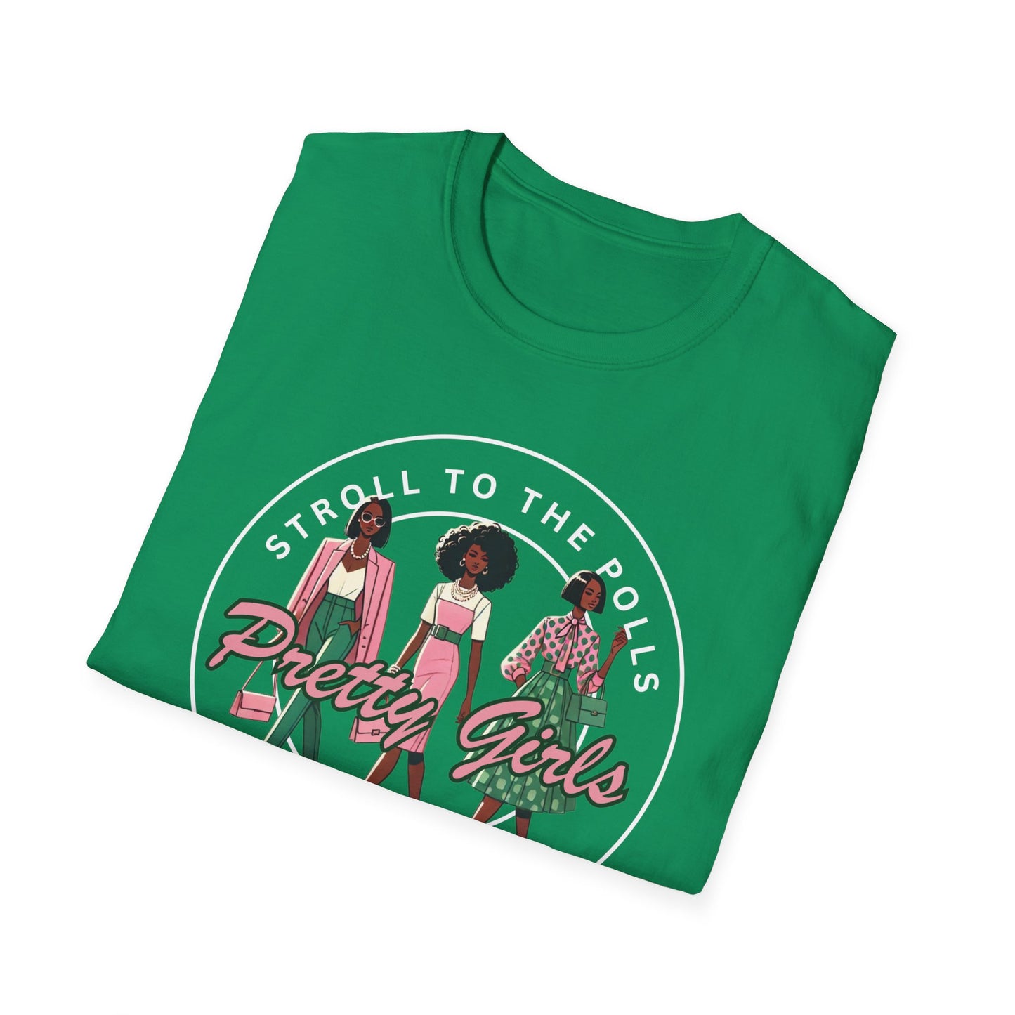 Stroll to the Polls Pretty Girls Cast Votes T-Shirt, AKA Voting Election Apparel