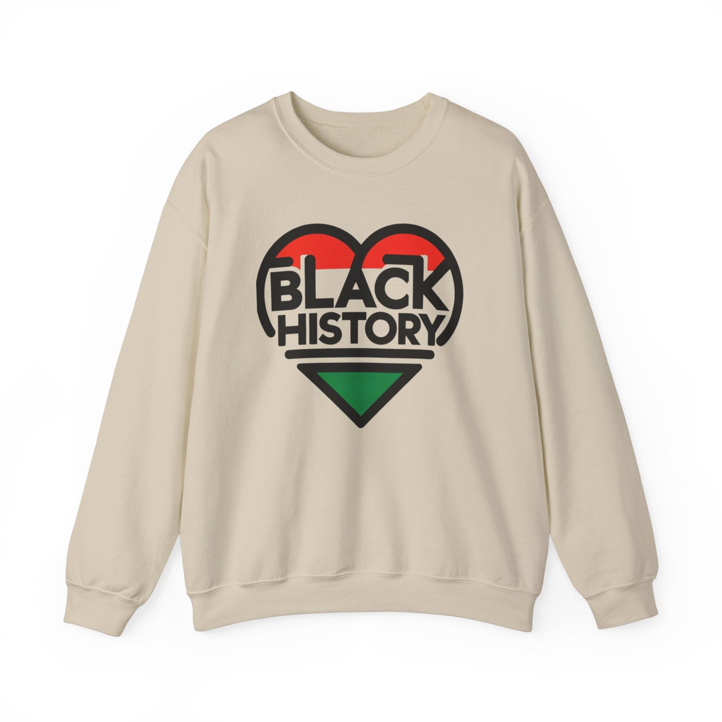 Love Black History Month Unisex Crewneck Sweatshirt,  Heart Black History Sweater