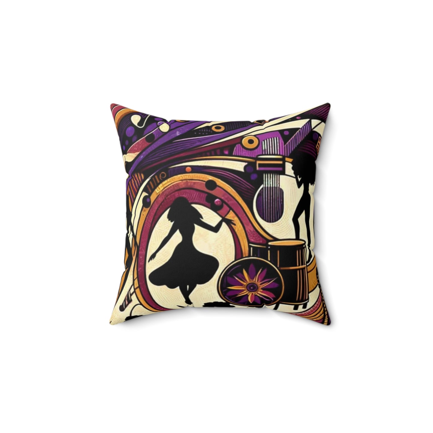 Black Girl Magic Musical Dancer Pillow, Music and Dance Lover Bedroom Decor