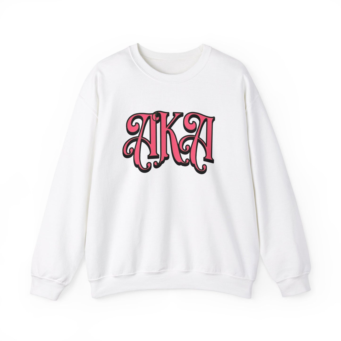 AKA Pink Floral Sweatshirt - Cozy Unisex Heavy Blend Crewneck for Sorority Sisters