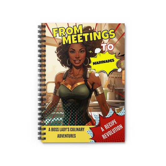 Black Boss Woman CEO Superhero Recipe Notebook, Black Woman Superhero Notebook