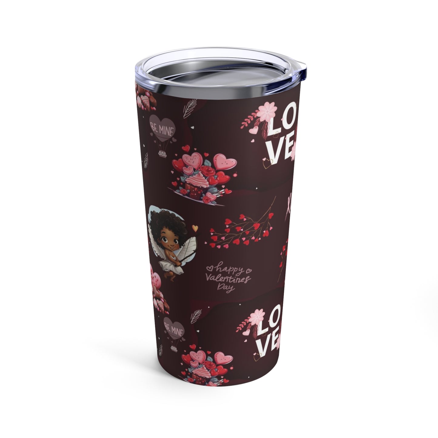 Cupid Themed Valentine's Day 20 oz Tumbler, Love Themed Reusable Cup