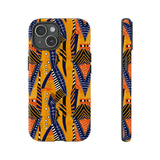 African Kente Print Tough Phone Case For iPhone, Samsung, Pixel