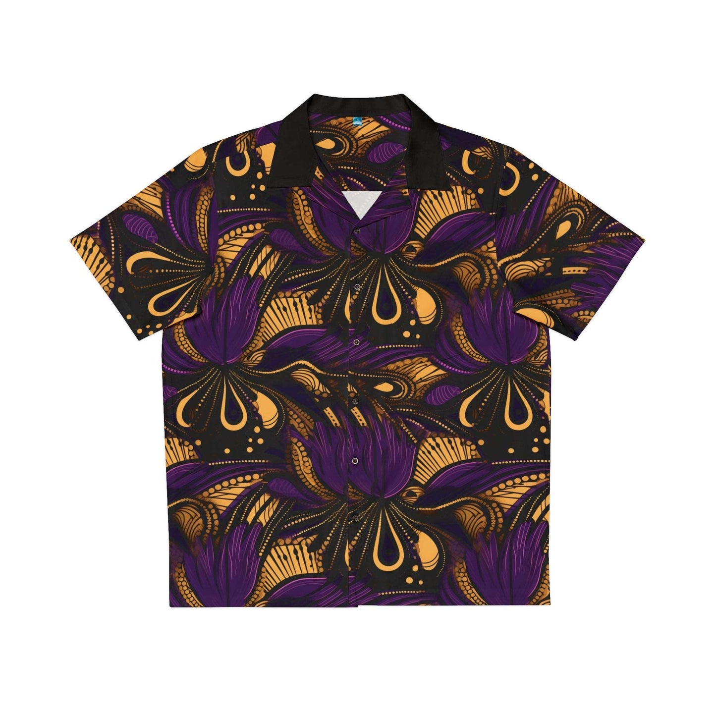 African Print Ankara Button Up Shirt, Ankara Print Men's Button Up Shirt