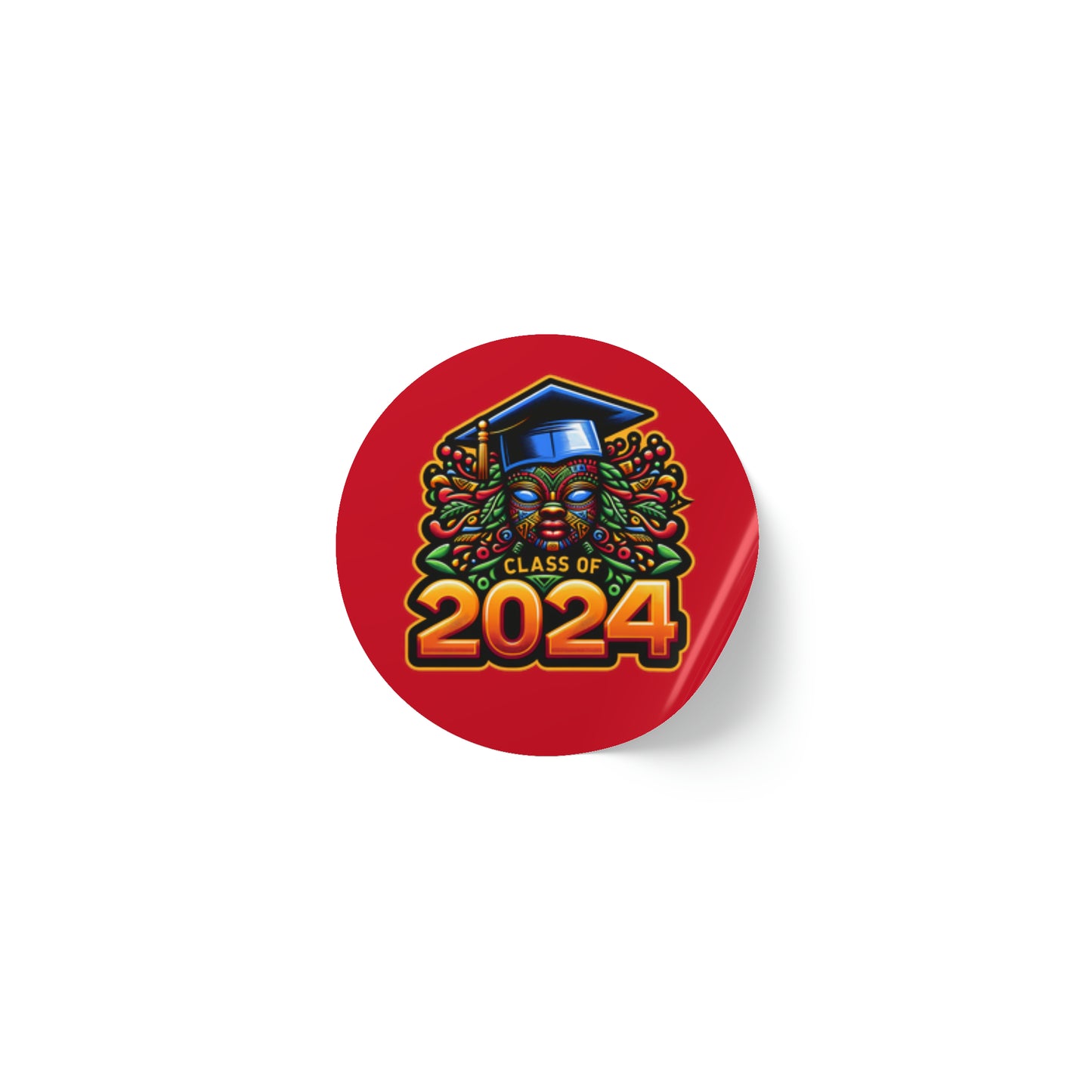 Class Of 2024 Sticker Roll, Bulk Graduation Stickers, Black Culture Graduation Merchandise