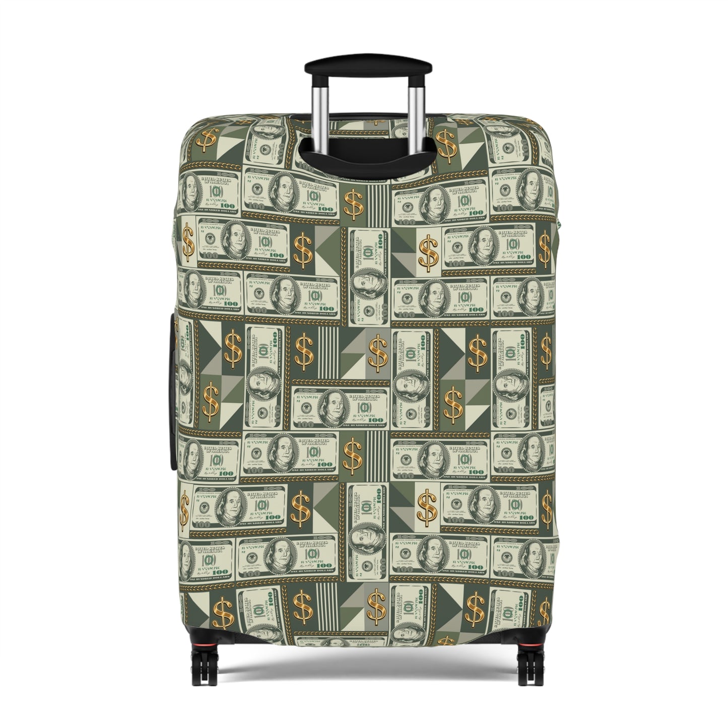 US Money Print Luggage Cover, Money Manifestation Suitcase Protector