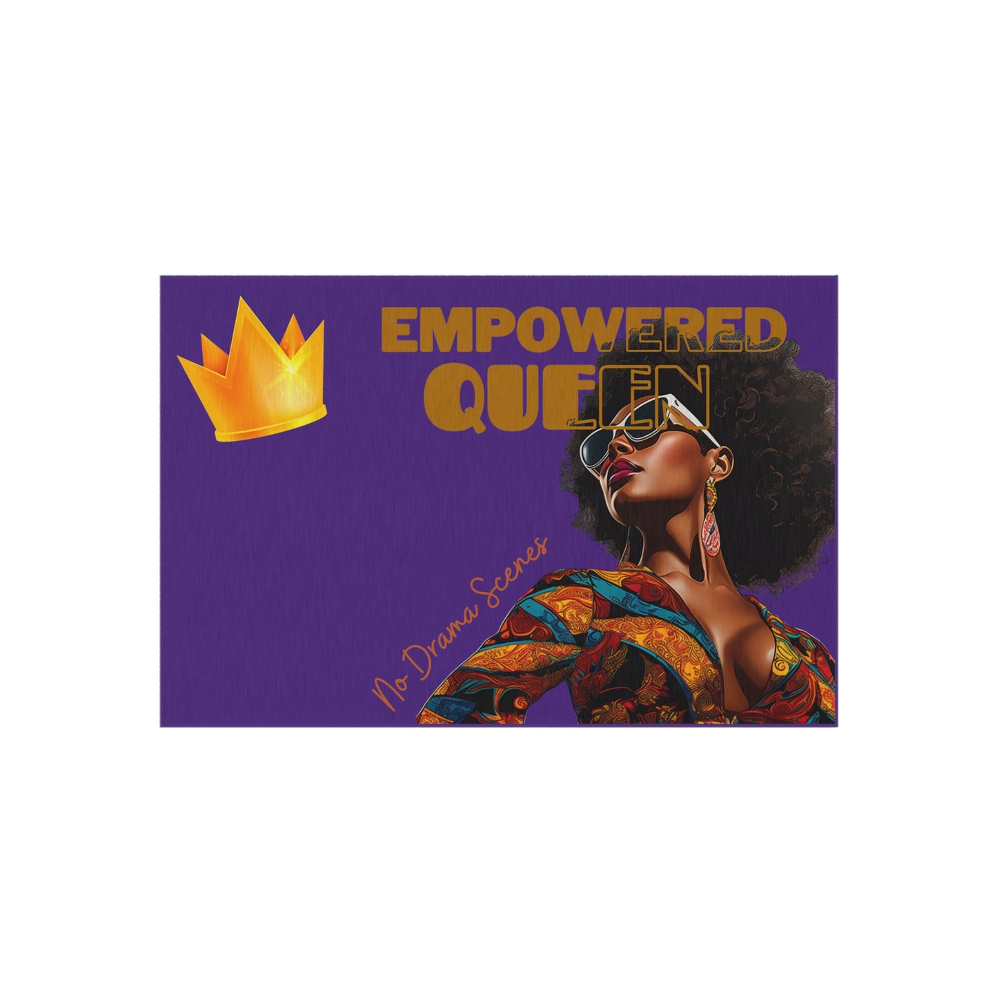 Empowered Queen Pro Black Woman Outdoor Rug