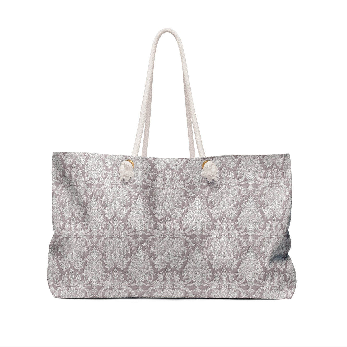 Lace Print Bridal Weekender Tote,  Luxury Lace Print Bridal Weekend