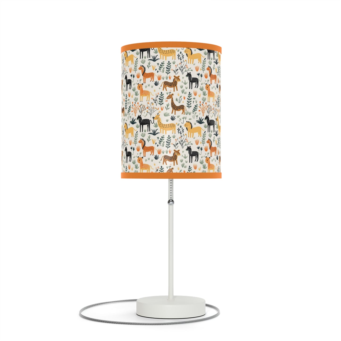 Safari Animal Themed Table Lamp, Children's Jungle Theme Room Decor