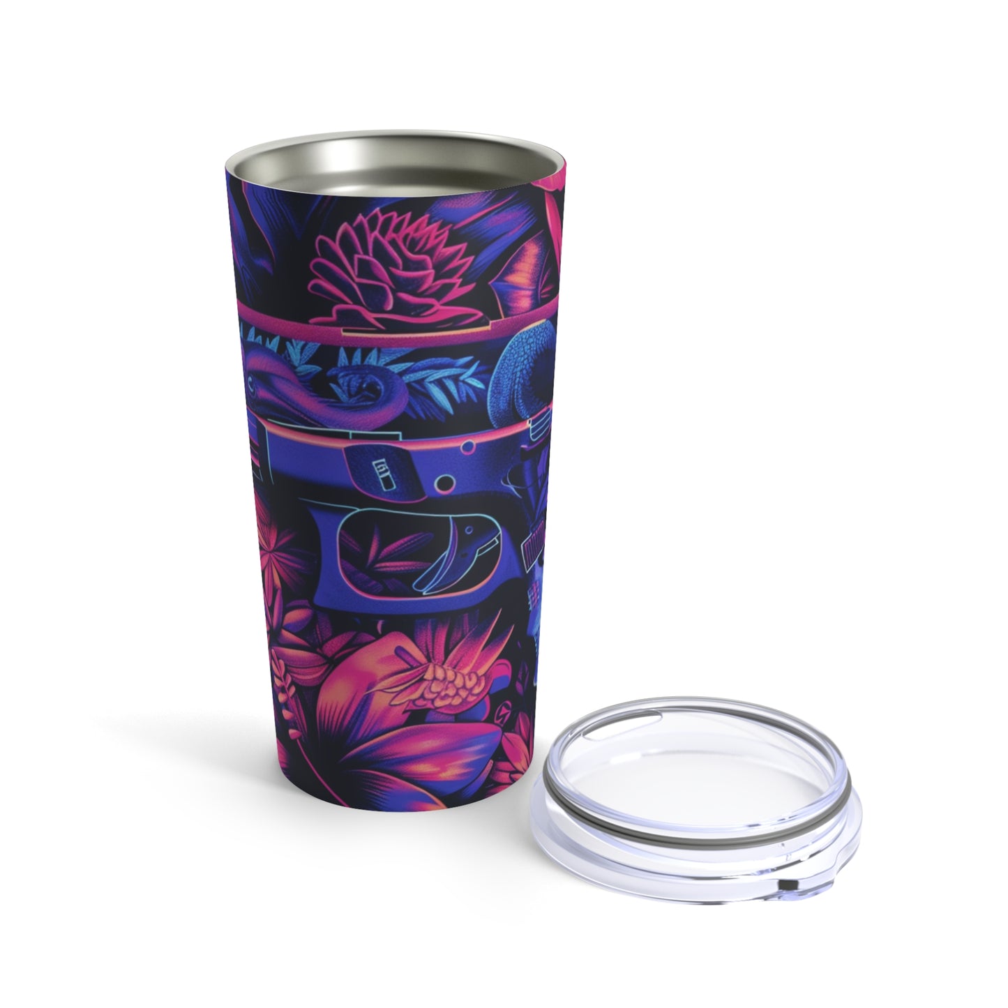 Tropical Handgun Stainless Steel 20oz Tumbler, Pro 2A Tropical Handgun Reusable Travelers Cup