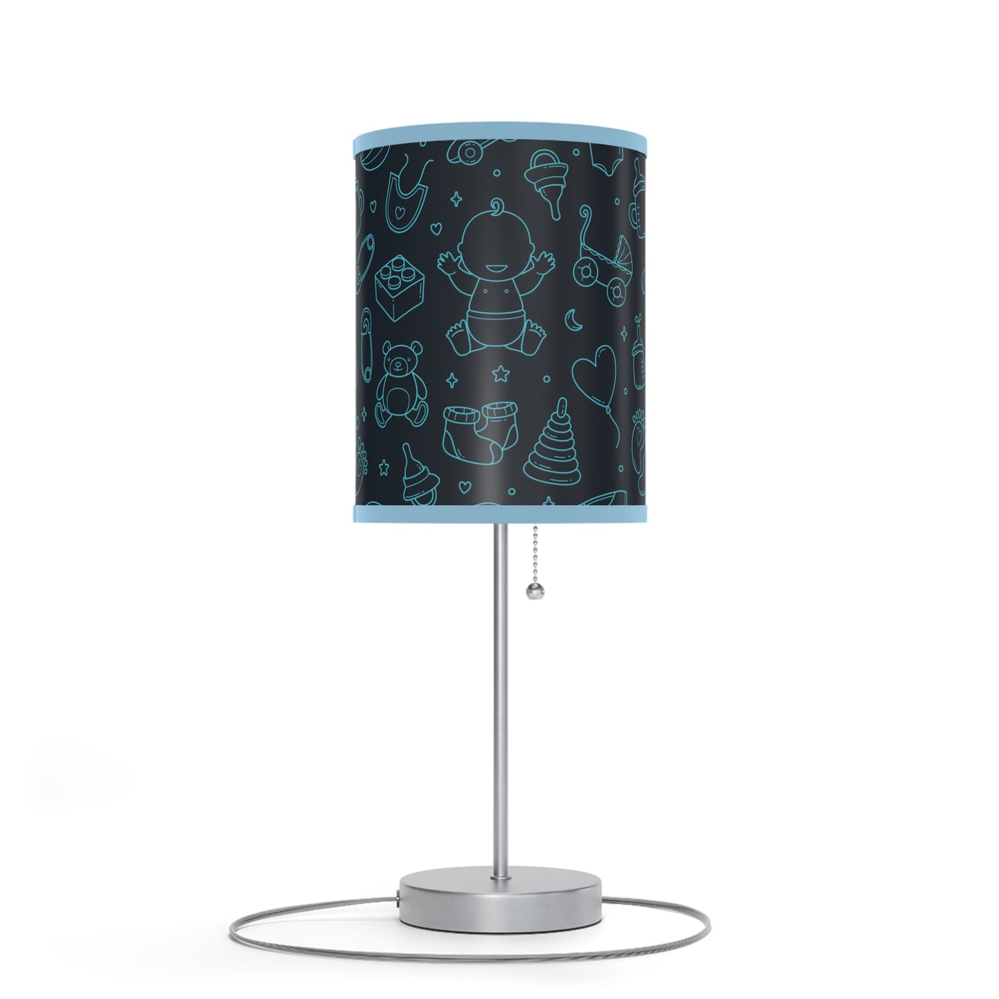 Baby Blue Table Baby Themed Lamp, Nursery Table Lamp, Baby Shower Gift