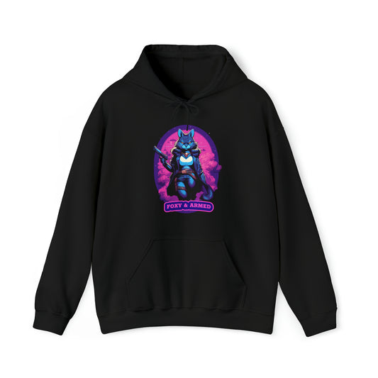 Foxy & Armed Woman Range Day Hooded Sweatshirt , Girls With Pew Pew Sweater