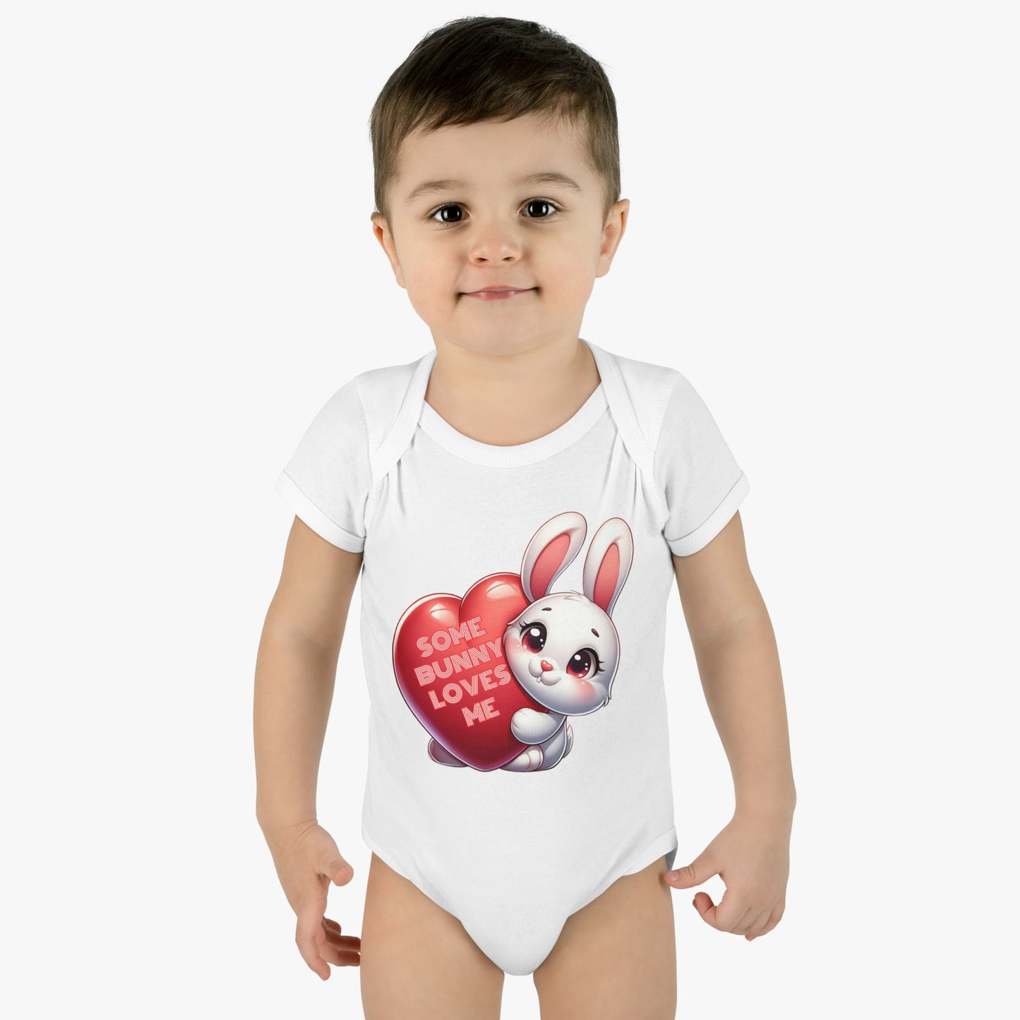 Some Bunny Loves Me Easter Bunny Infant Bodysuit, Funny Easter Themed Baby Onesie