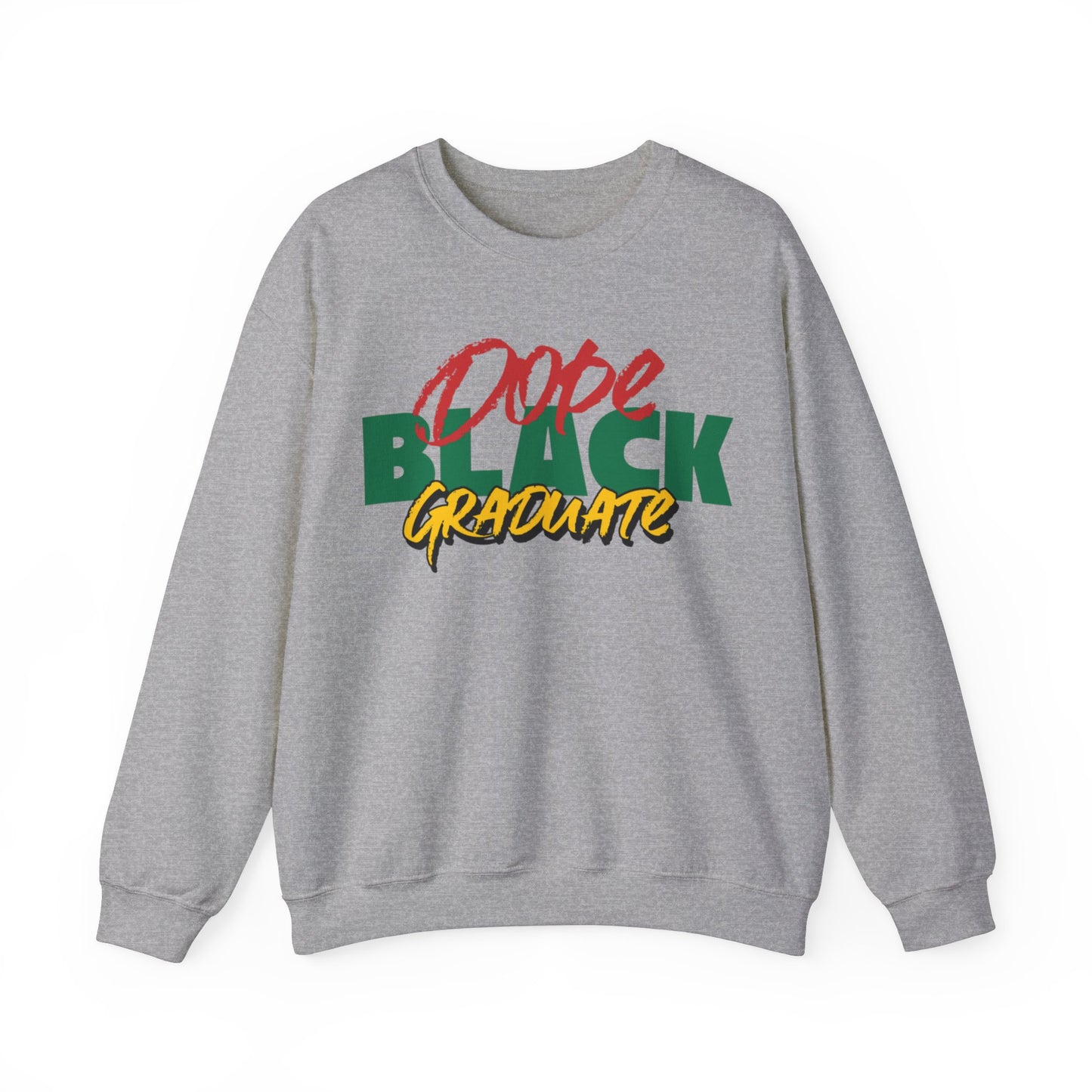 Dope Black Graduate Unisex Crewneck Sweater, Black Educated Human Fall Fashion, Class Of 2024 Sweater