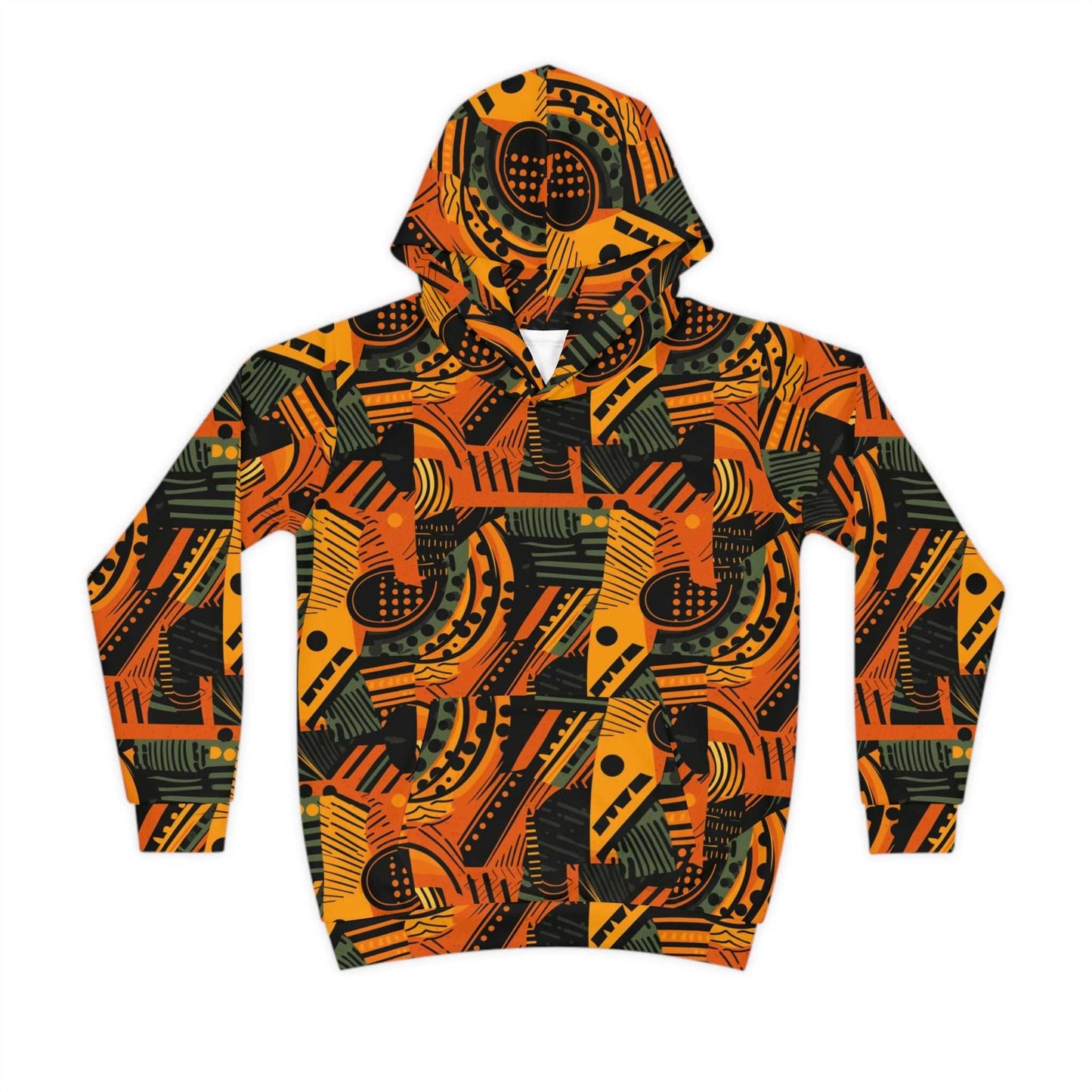 African Ankara Print Children's Hoodie, Cultural Clothing Sweater For Children