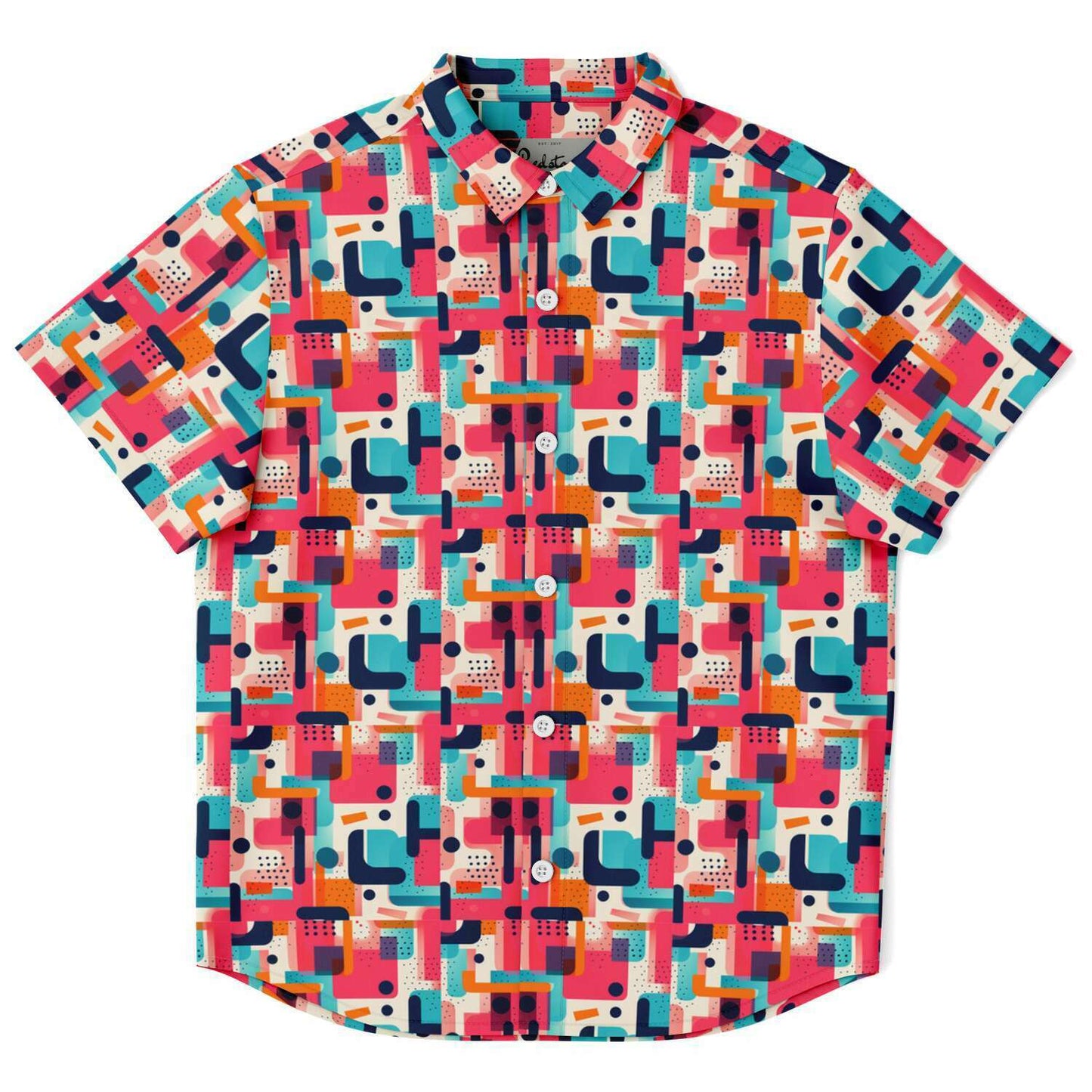 Playful Pop Art Kids Button-Up Shirt, Kids' Colorful Fashion