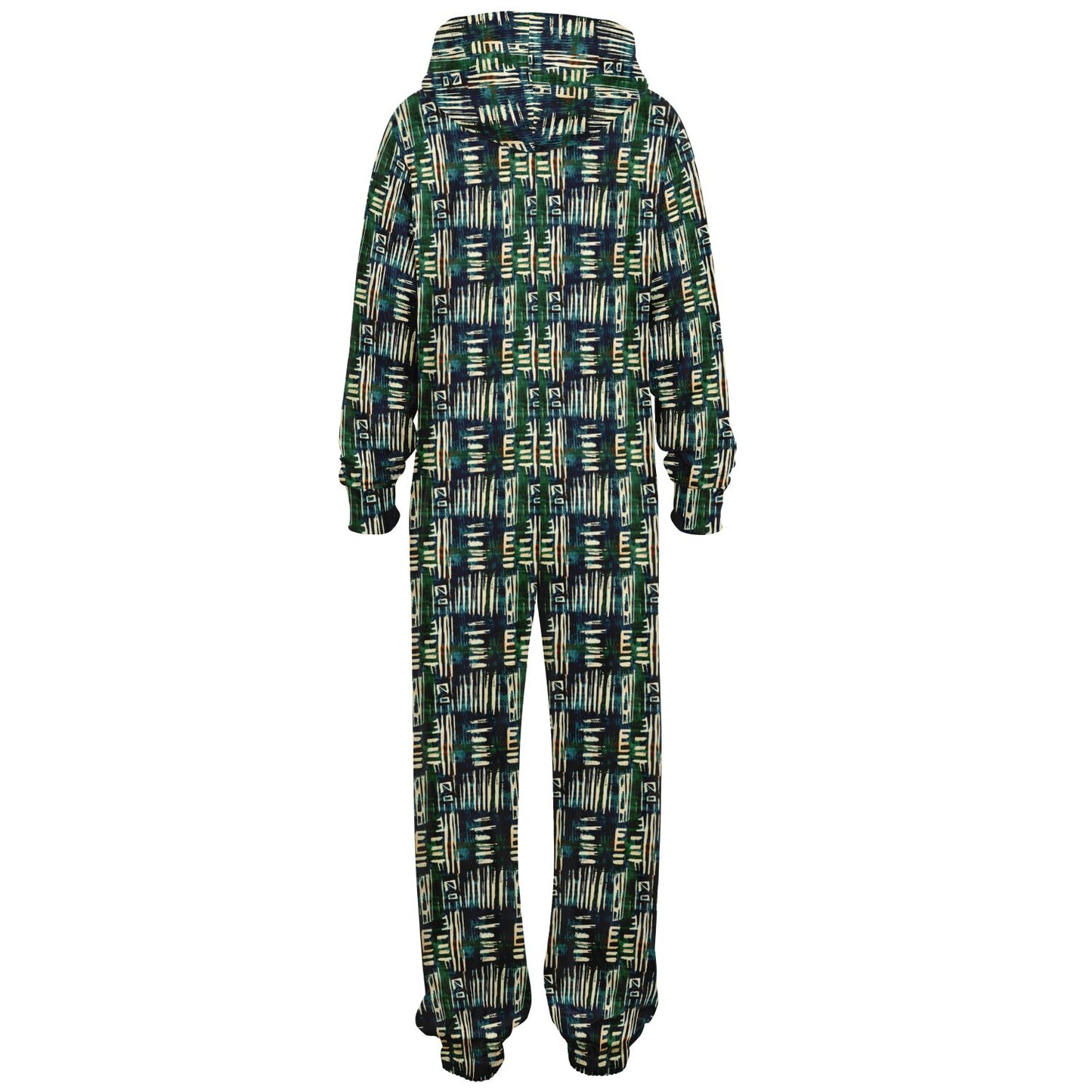 Jungle Safari African Mud Cloth Unisex Jumpsuit, Ethnic Print Stylish Loungewear