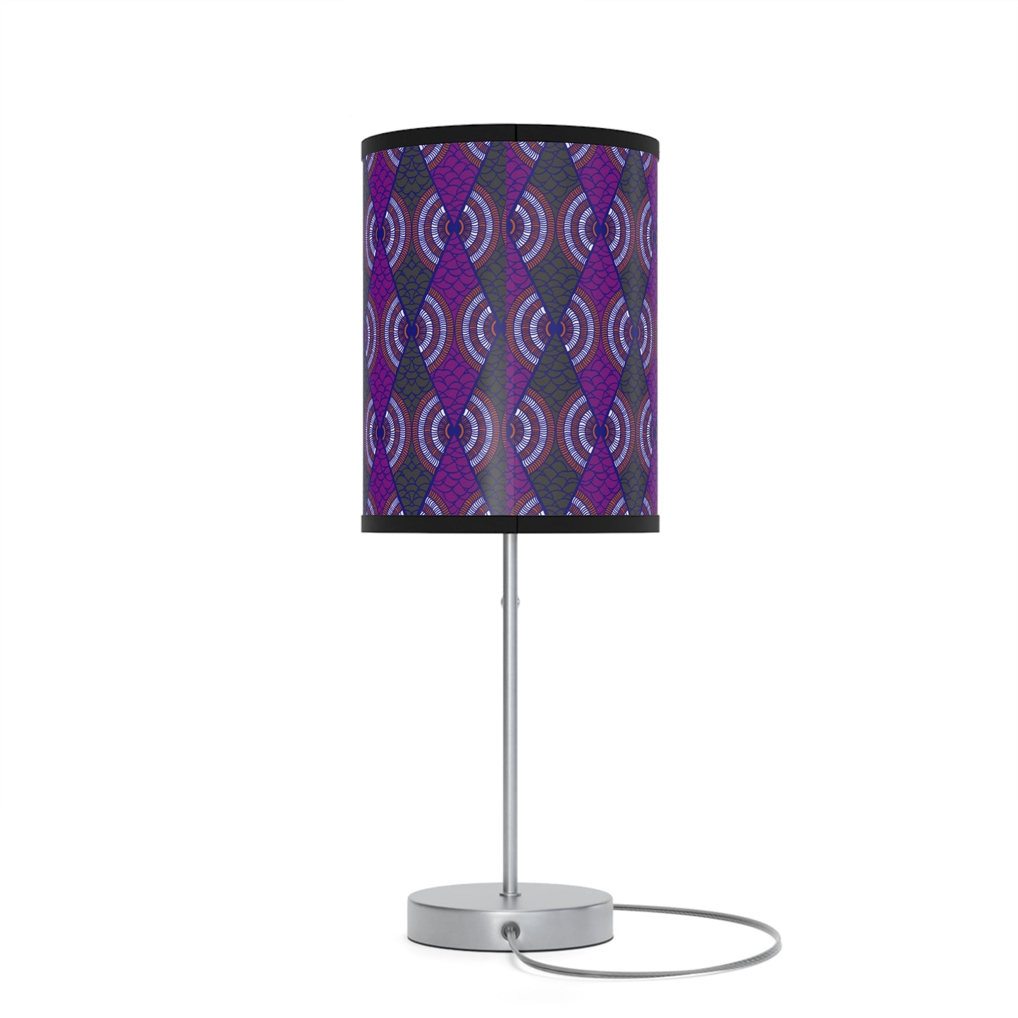 African Wax Print African Ankara Print Lamp on a Stand African Home Decor Purple African Print