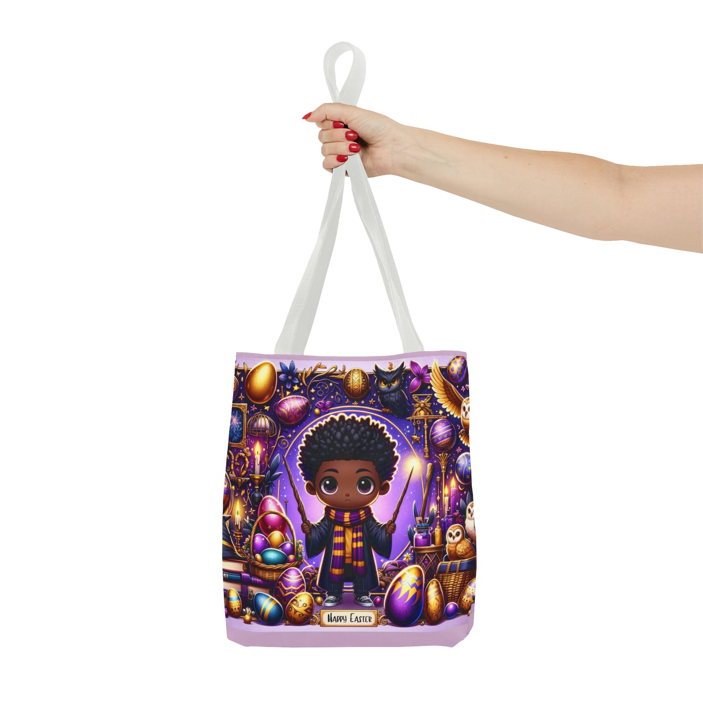 Easter Tote Bag for Wizardry Fans, AfroCentric Easter Bag, Easter Fantasy Wizardry Tote Bag,