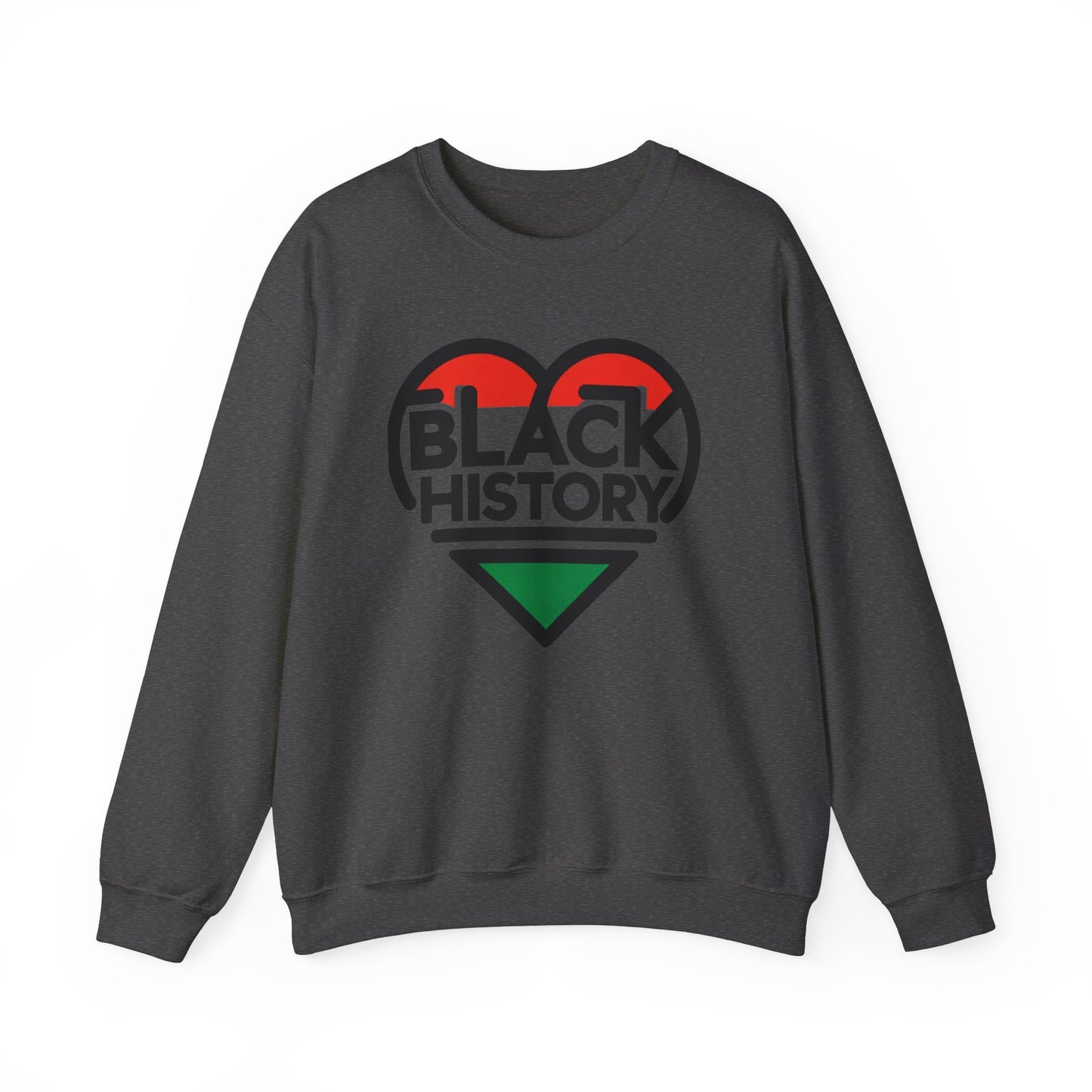 Love Black History Month Unisex Crewneck Sweatshirt,  Heart Black History Sweater