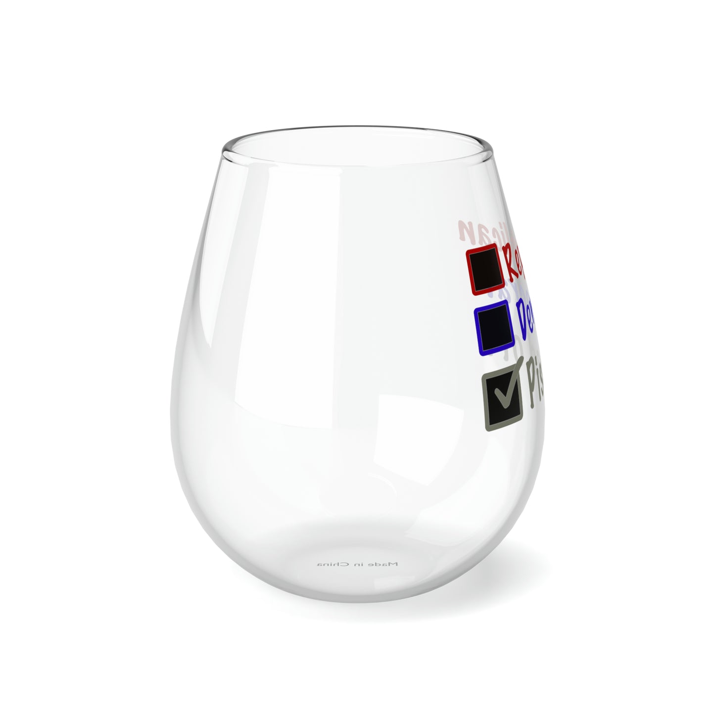 Forget Them Both Political Stemless Wine Glass, Republican Not Wine Glass, Democrat Not, Election 2024