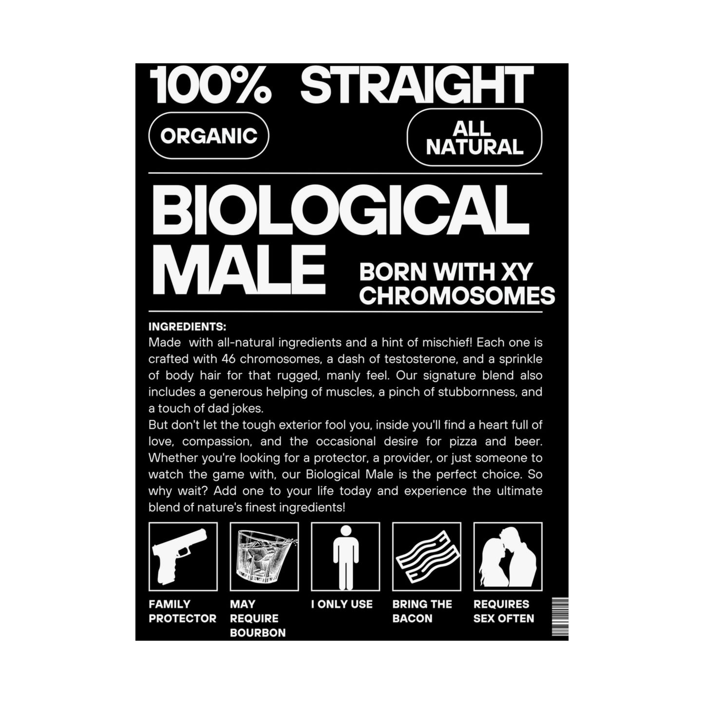 Nature's Finest Blend: The Biological Male Poster