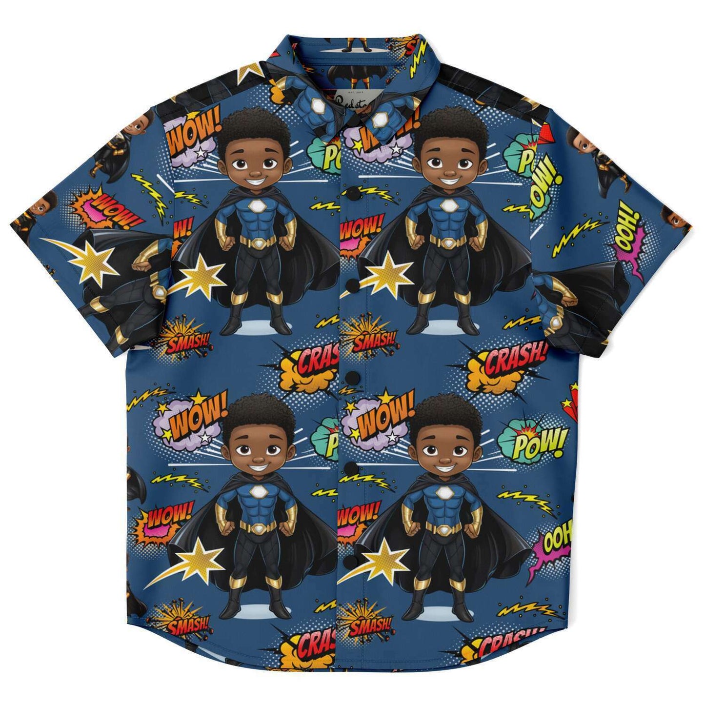 Black Boy Joy Superhero Youth Button Up Shirt