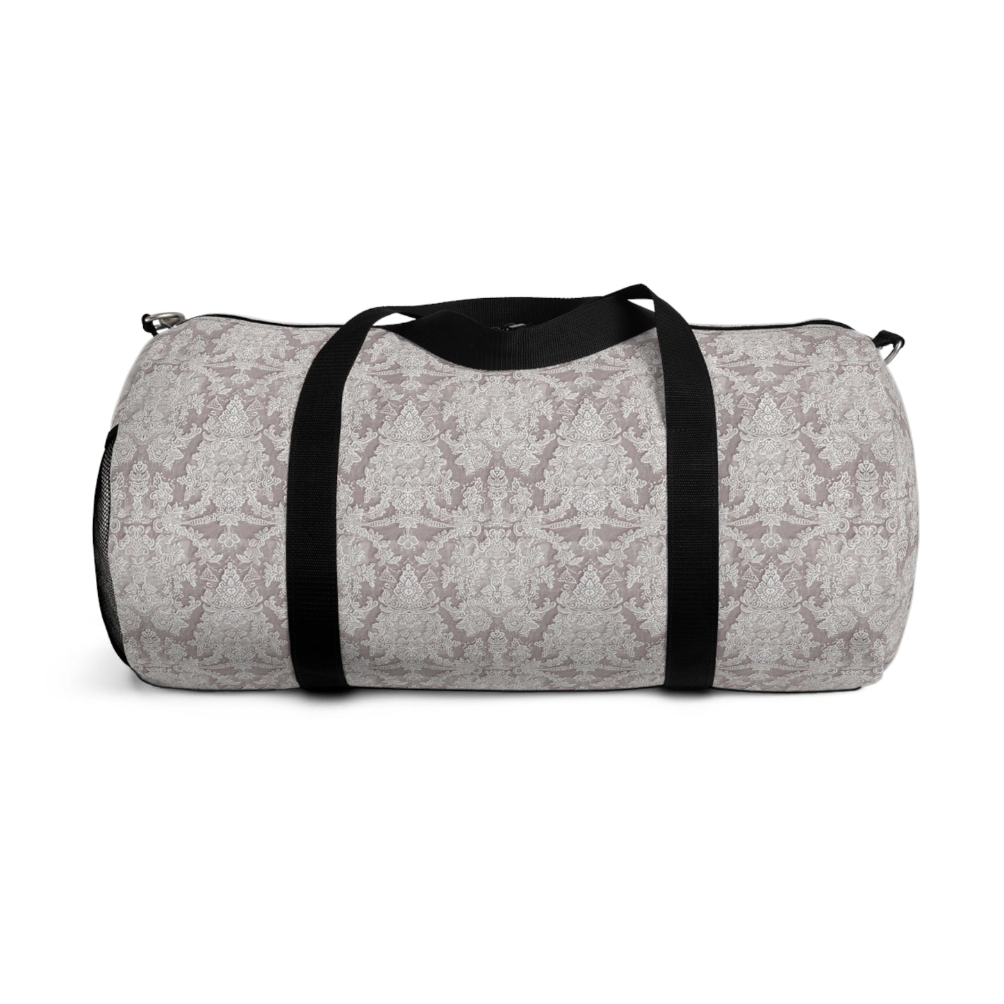 Chic Bridal Lace-Print Duffel Bag, Bridal Shower Gift, Feminine Lace Print Travel Bag