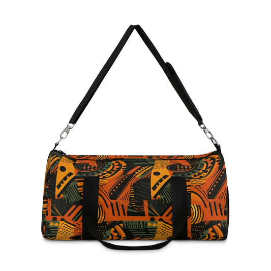 African Ankara Print Duffle Bag, African Wax Print Overnight Bag. Tribal Print Travel Bag