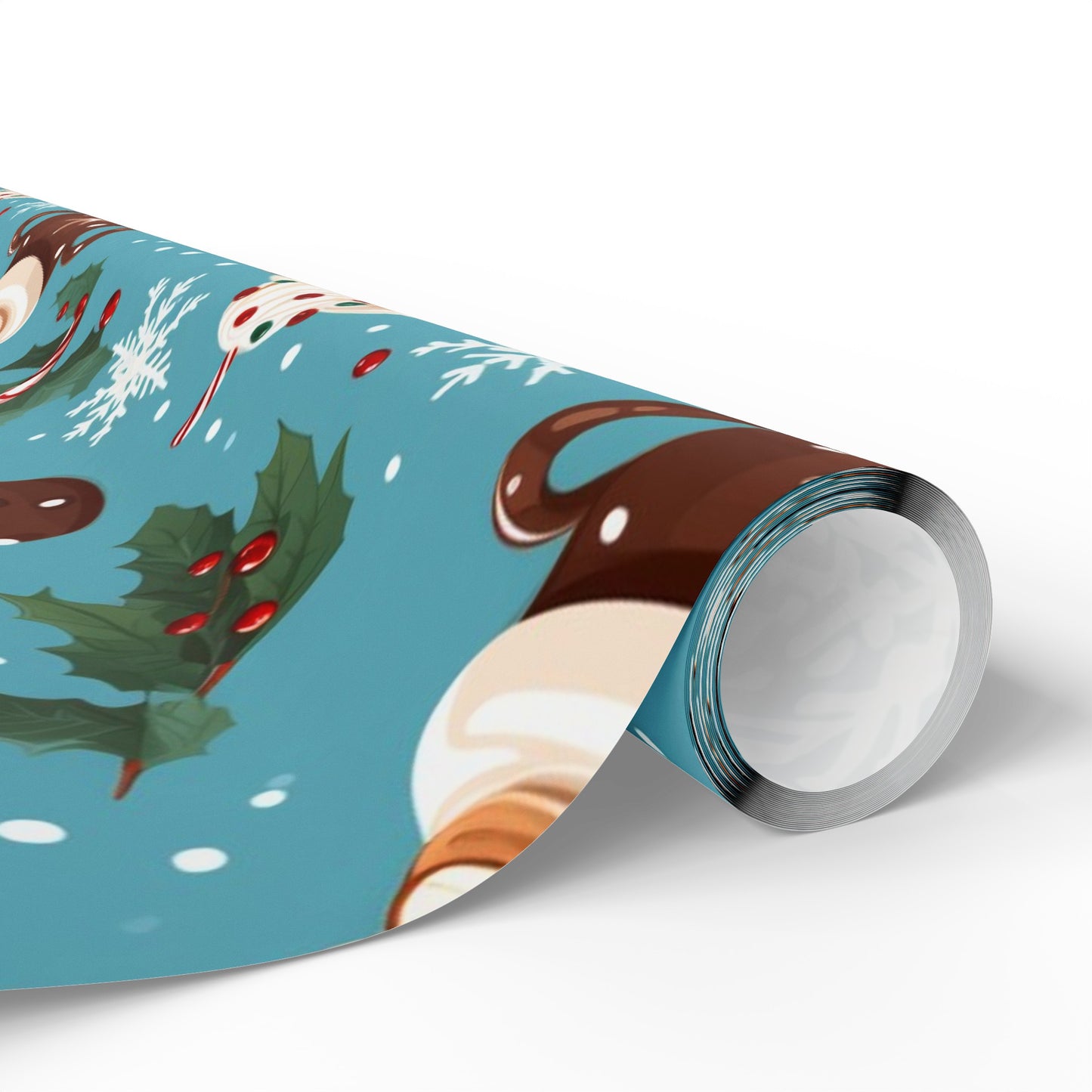 Coffee Latte Lover Christmas Wrapping Paper - Caffeine-themed Gift Wrap, Seasonal Coffee Decor, Barista Gift Wrap