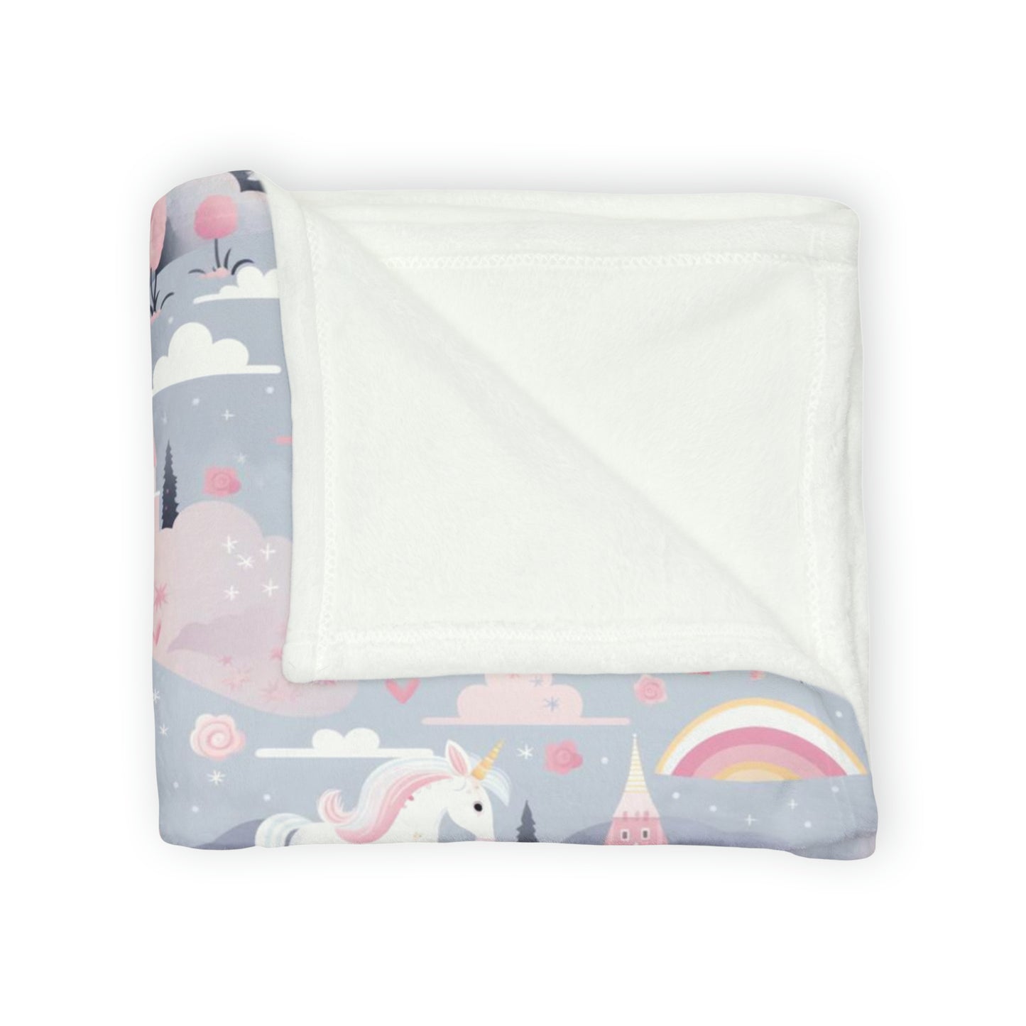 Enchanted Princess, Fairytale Castle & Unicorn Nursery Throw Cover