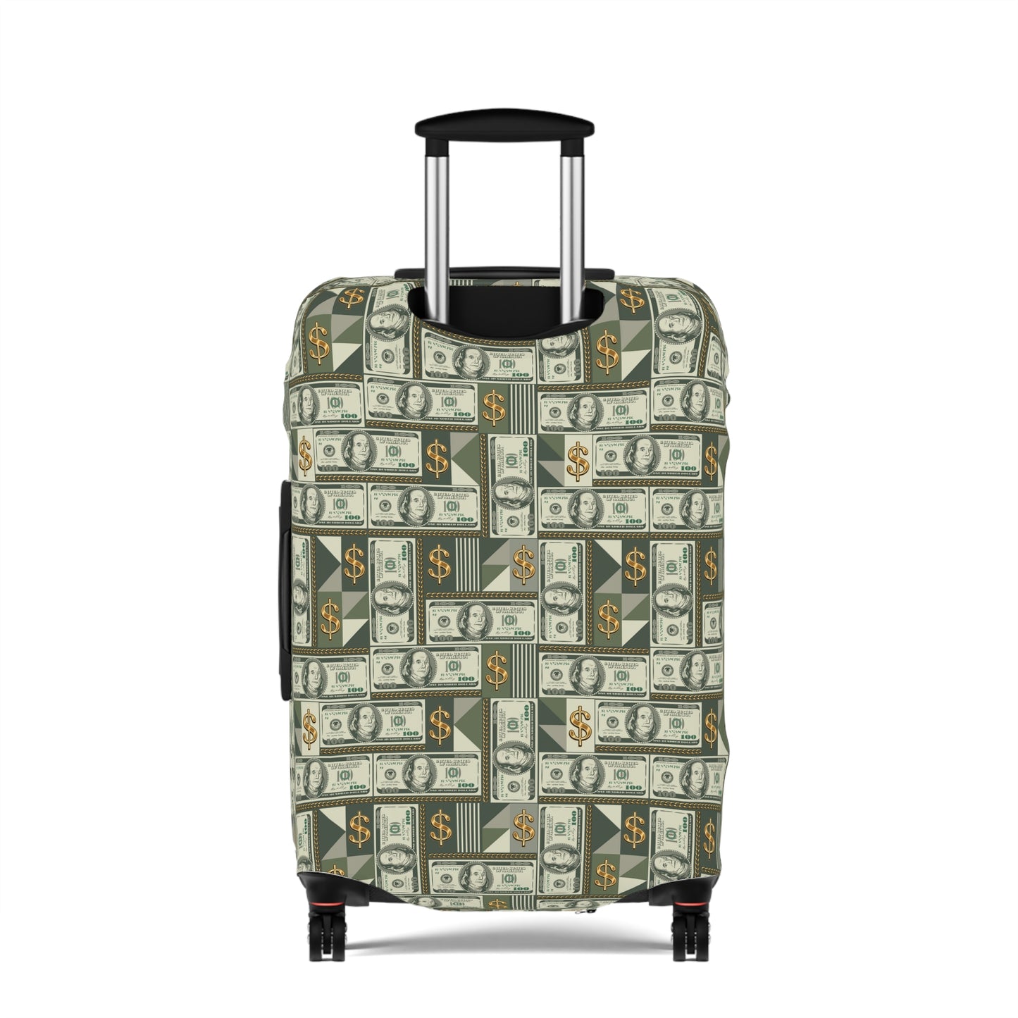 US Money Print Luggage Cover, Money Manifestation Suitcase Protector